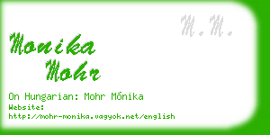 monika mohr business card