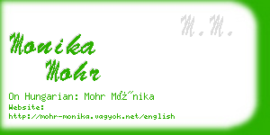 monika mohr business card